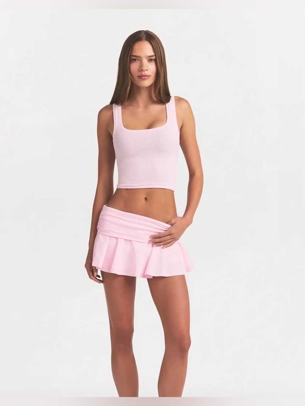 SKIMS COTTON RIB TANK COLOR: CHERRY BLOSSOM SIZE: